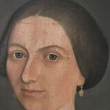 Portrait of a woman oil on canvas 19th