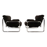 Set of 2 Herlag chrome cantilever lounge chairs by Johan Bertil Häggström