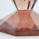 Pair of dark pink crystal vase art deco