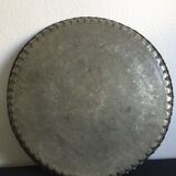 Islamic art Tray with ornaments  engraved copper with pewter coating traces