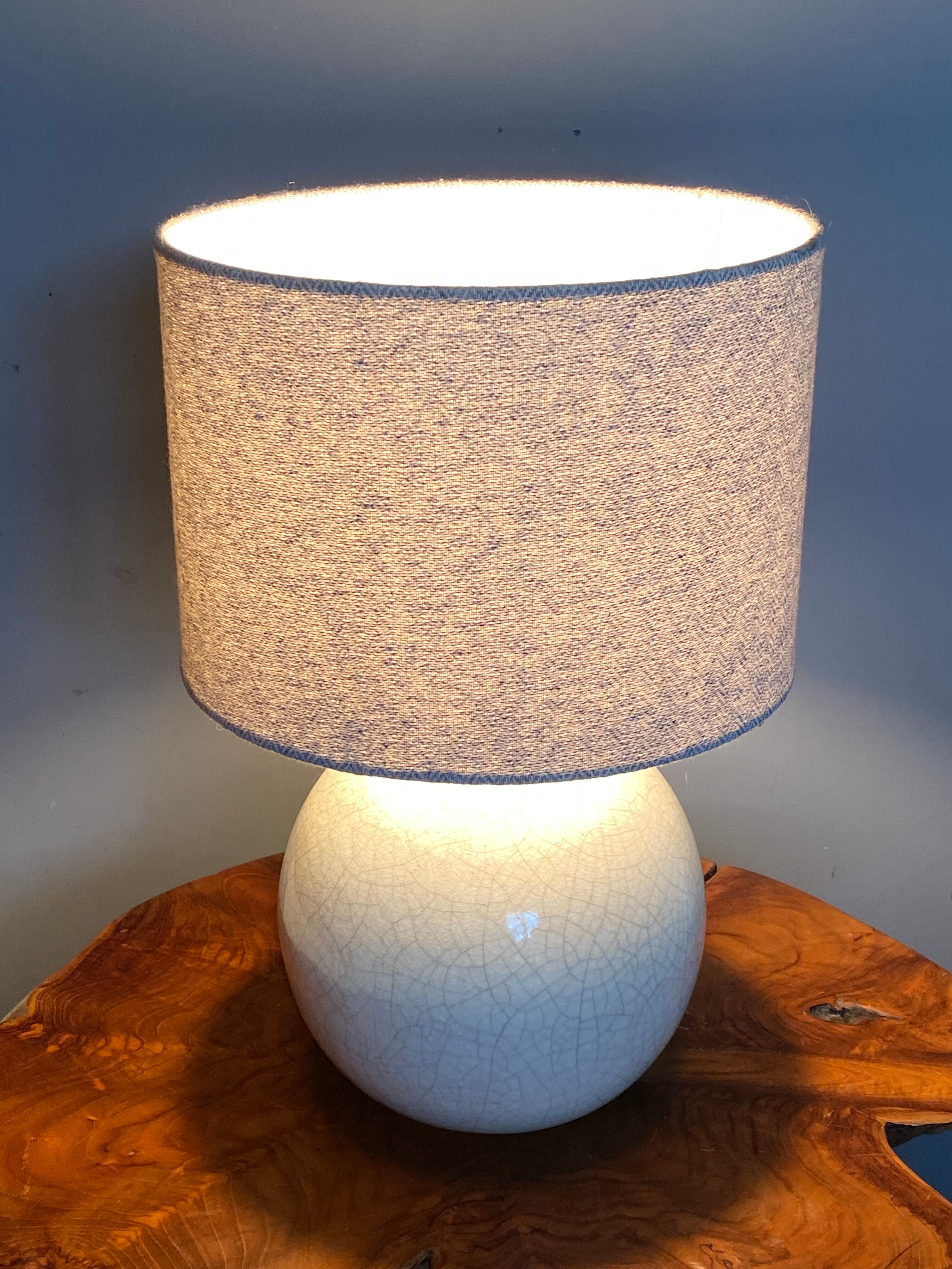 Cracked ceramic ball lamp art deco 1930