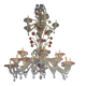 Grand Venetian chandelier in multicoloured Murano glass, circa 1920.