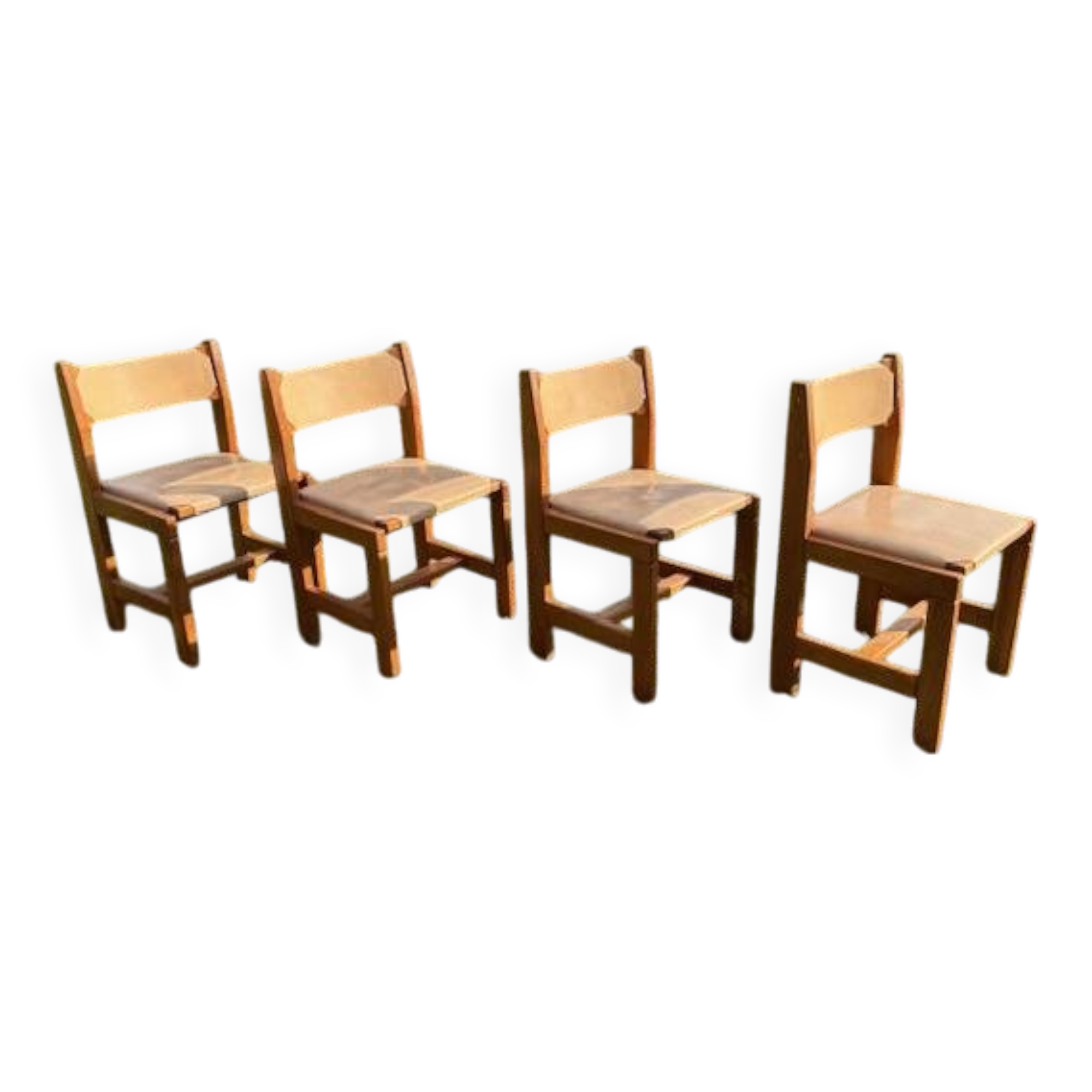 set of 4 vintage Maison Regain chairs from 1970
