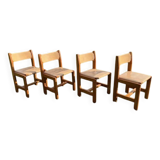 série de 4 chaises Maison Regain vintage 1970