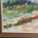 Original Swedish Oil on Canvas - 'Beach House in a Grove' by Carl Köhler - Signed - Vintage and Framed - 38 × 30 cm