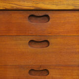 Vintage German design desk by Hartmut Lohmeyer for Wilkhahn with 6 drawers