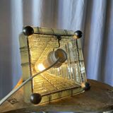 Brutalist glass lamp from the 1970s.