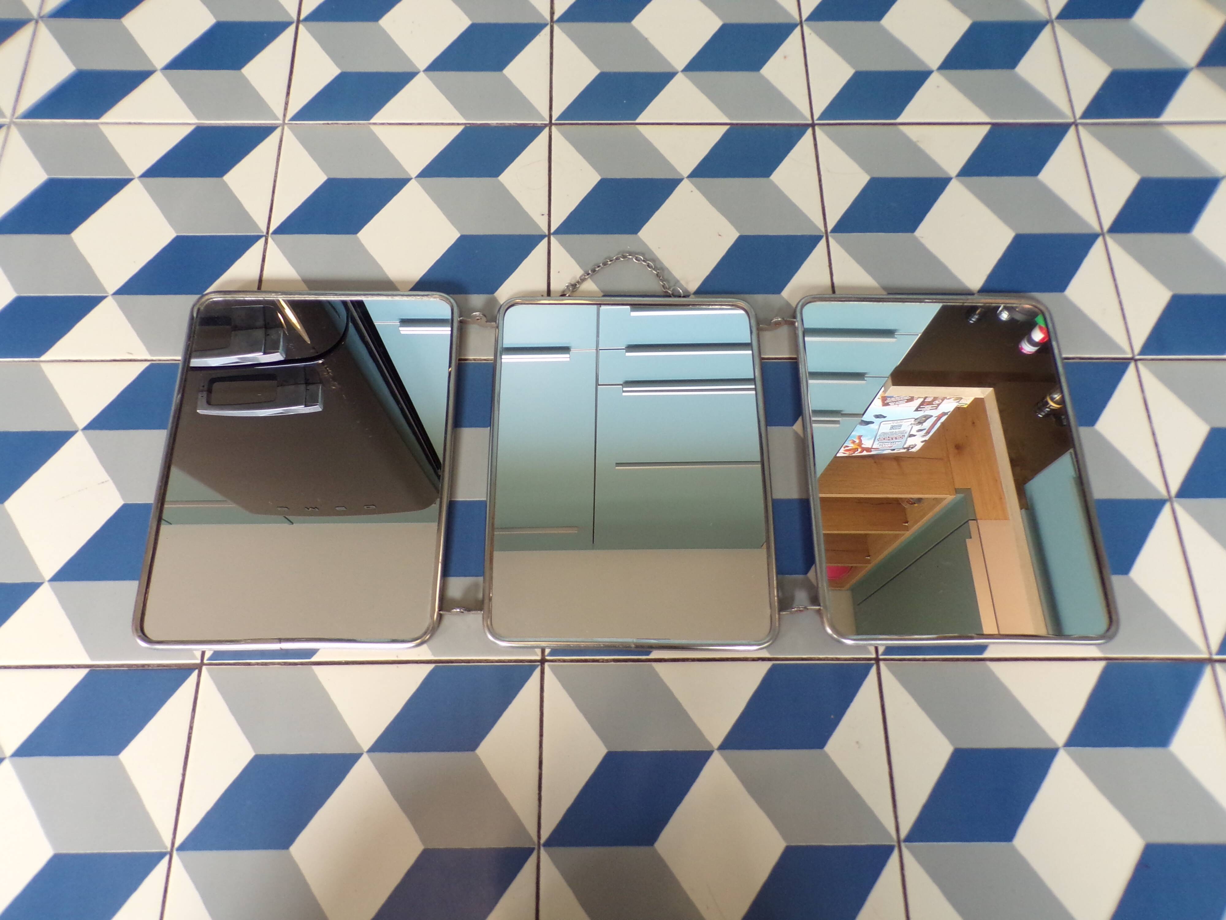 Vintage triptych mirror