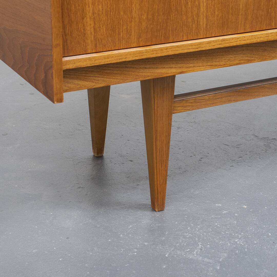 1950s sideboard, teak, sliding doors, restored,