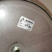 Mushroom lamp, chrome metal saucer, Aluminor, France, 1970