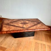 1970s Elm Burl Bar Coffee Table