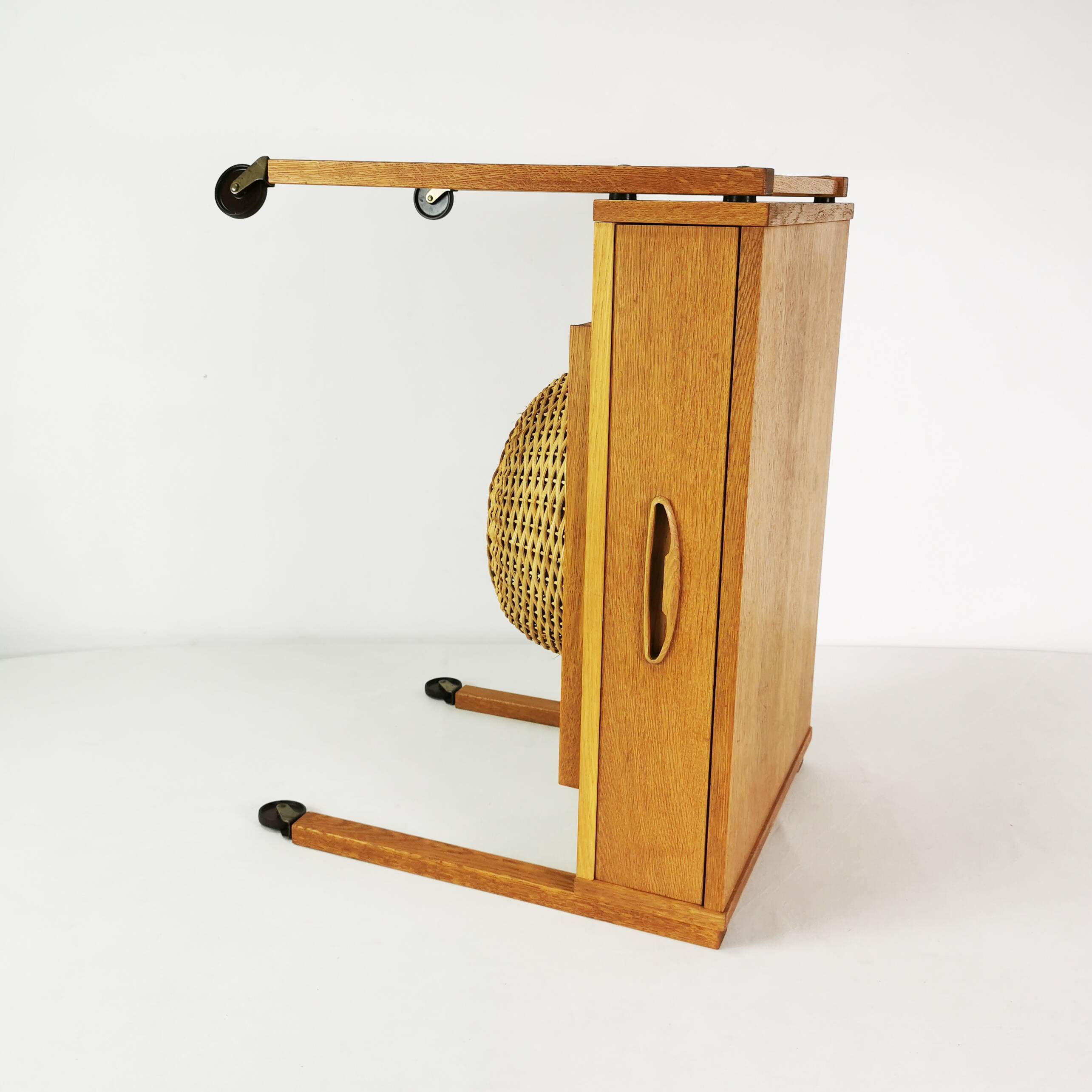 Szafka-stolik mobilny Mid Century, Dania, lata 60.