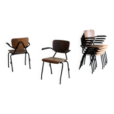 Set of 6 industrial dining chairs