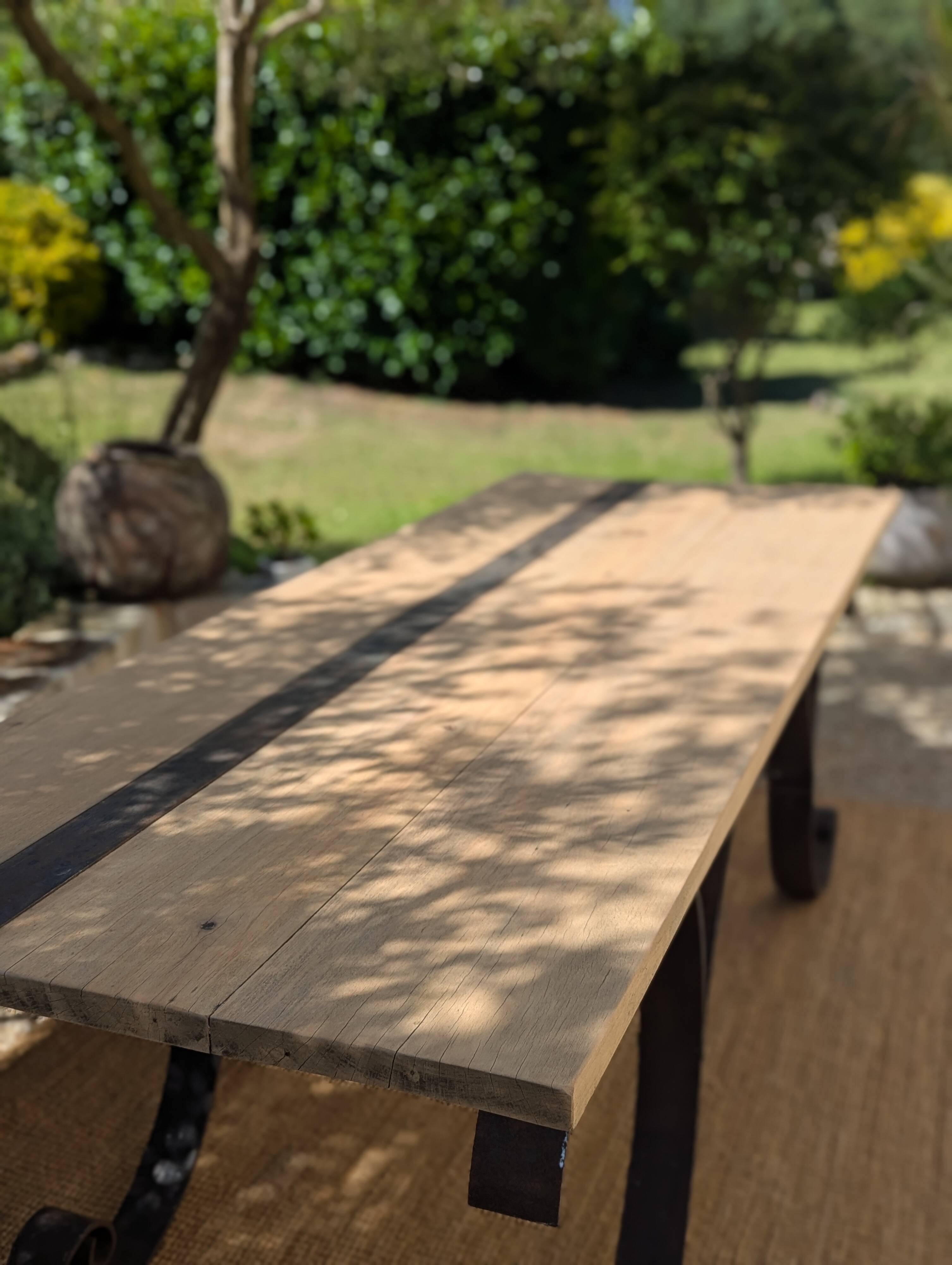 Table set, stools and benches