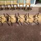 Set of 18 wooden bistro chairs - vintage - year 50 - 60