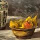 Christophe Rielland XX century. Oil on canvas with a bouquet.