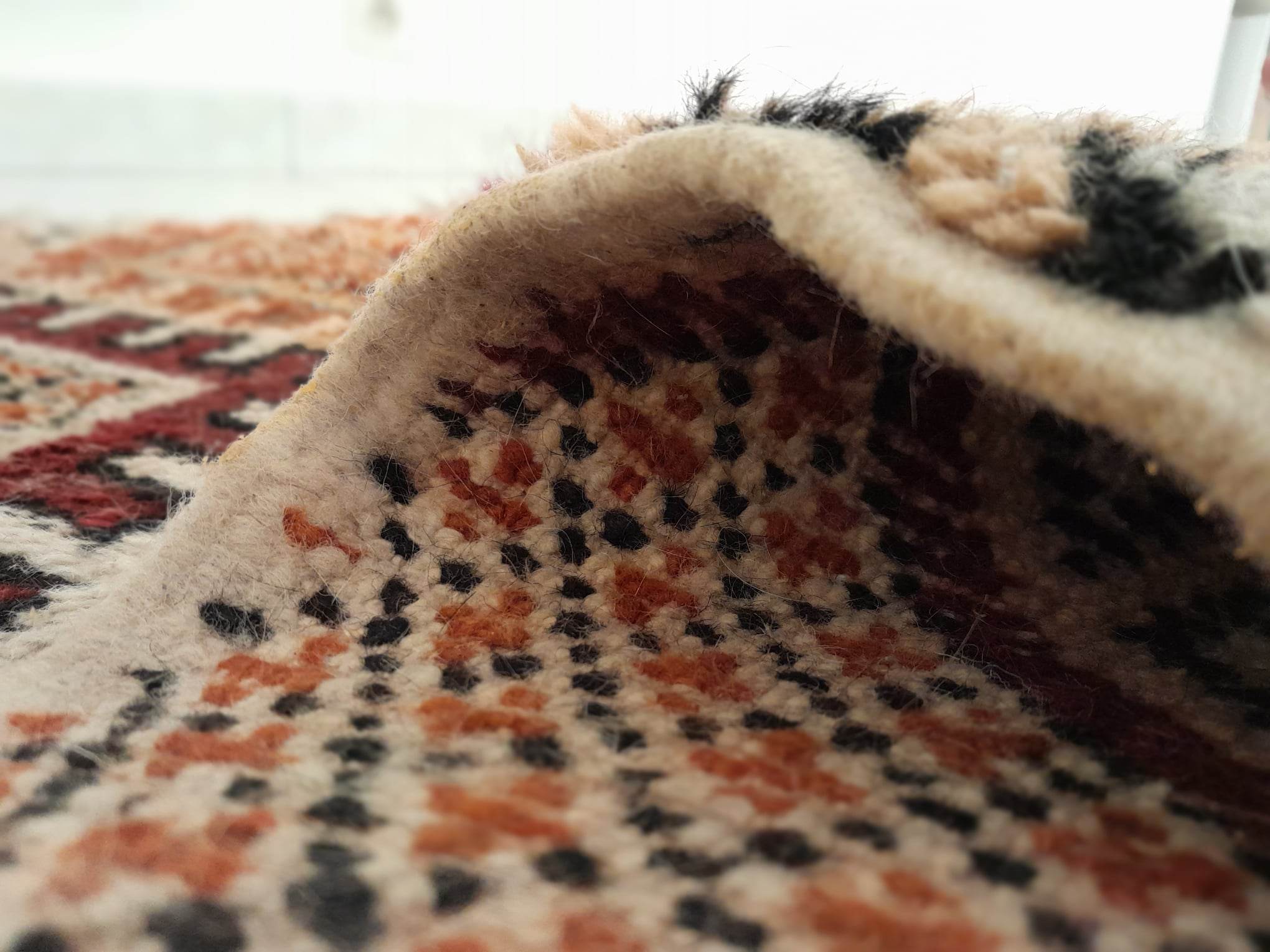 Berber rug pair of handmade bed descents 140x85cm