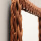 Vintage french wall mirror in rattan, 1960s
