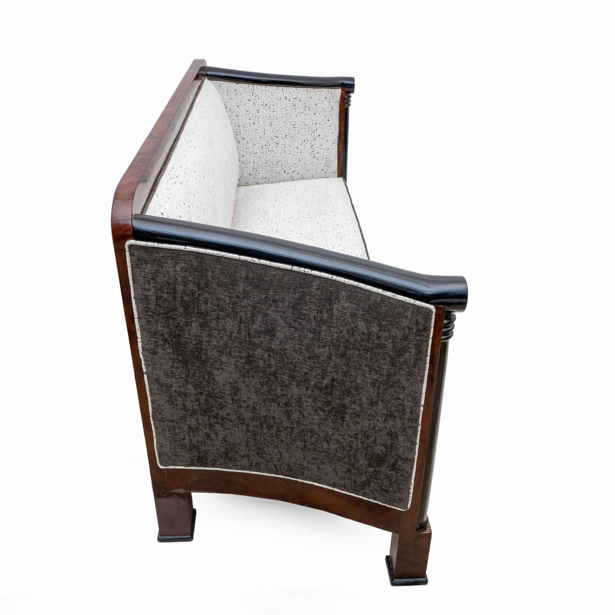 19th Century Biedermeier Mahogany Feather Two Armchairs and Sofa, Vienna