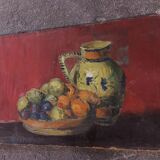 Painting, oil on panel, still life