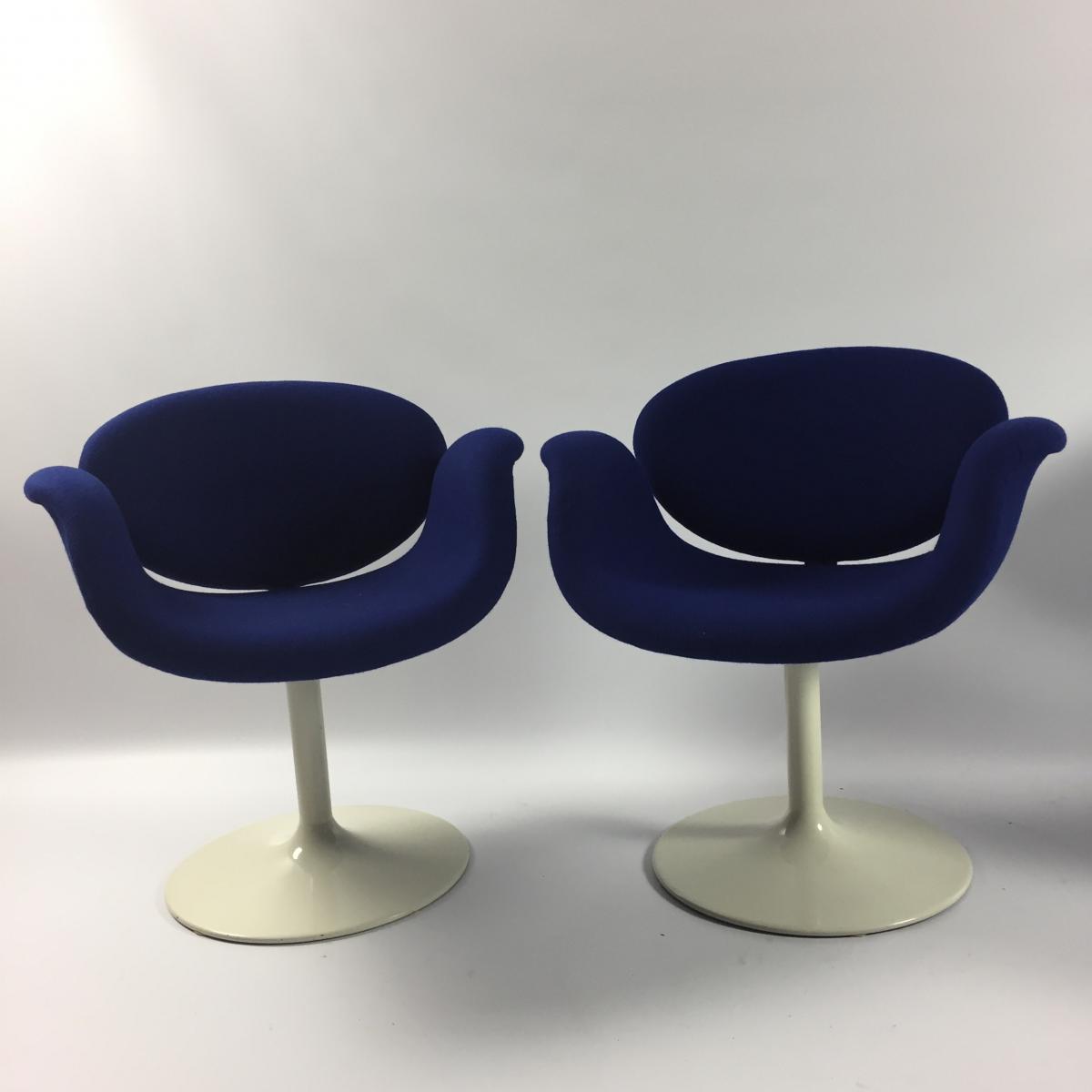 Chair Tulip blue by Pierre Paulin for Artifort 1960