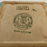 Square cut in blue Longwy enamels