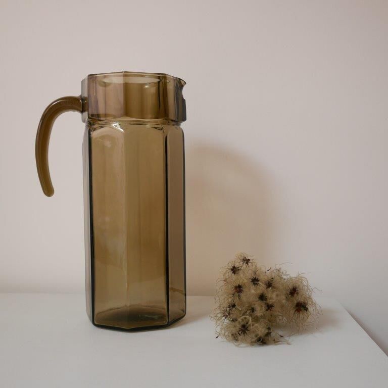 Smoked glass carafe