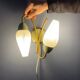 Mid-century opaline glass wall lamp