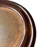 Round wooden bedside table, 1 door