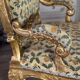 Remarkable small armchair in carved and gilded wood, Venice, early 18th century