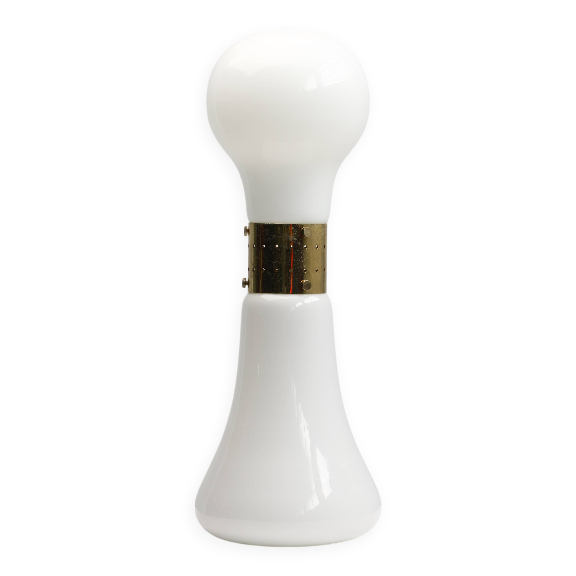 Brillo Floor Lamp in White Murano Glass Attributed to Carlo Nason