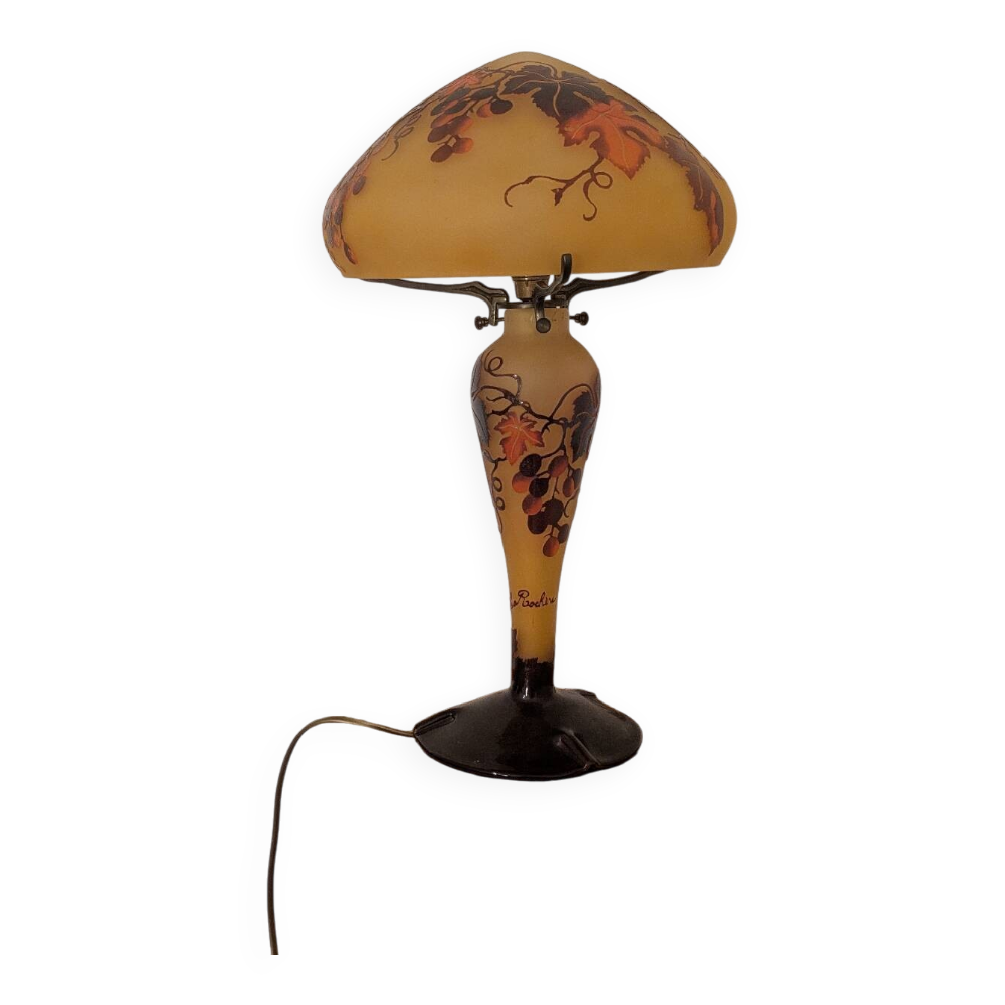 Lampe La Rochère style Art Nouveau Pâte de Verre