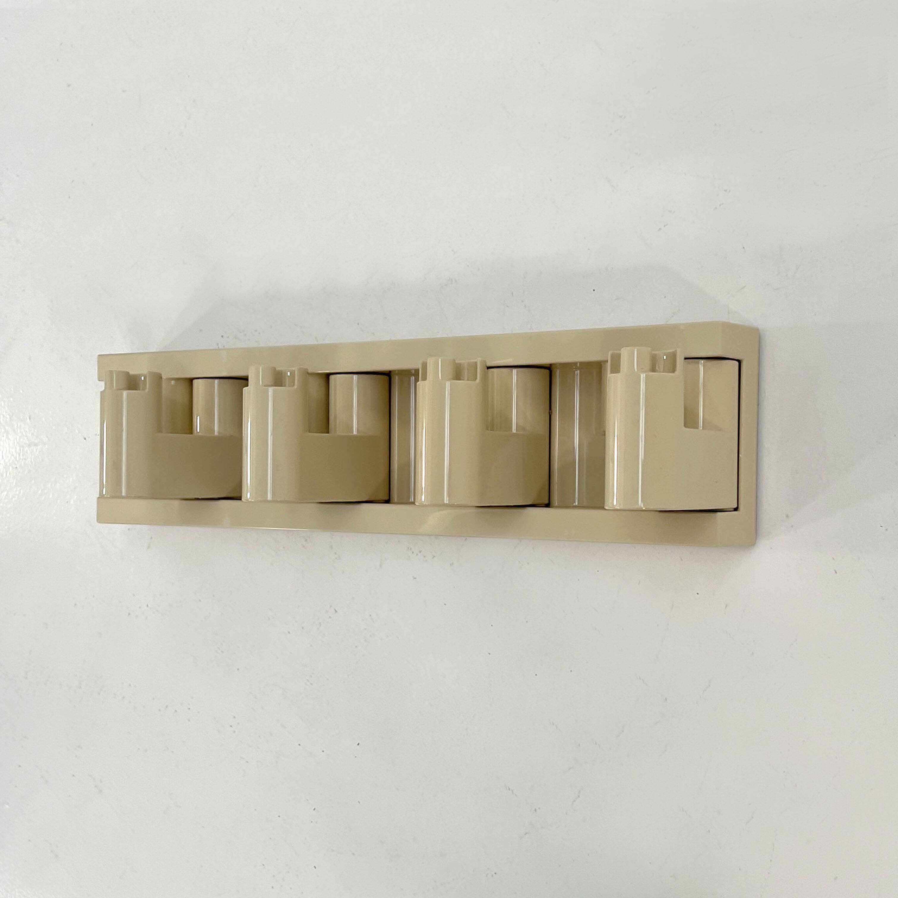Wall-mounted coat rack Minivip white by Benanti & Brunori for Velca Legnano