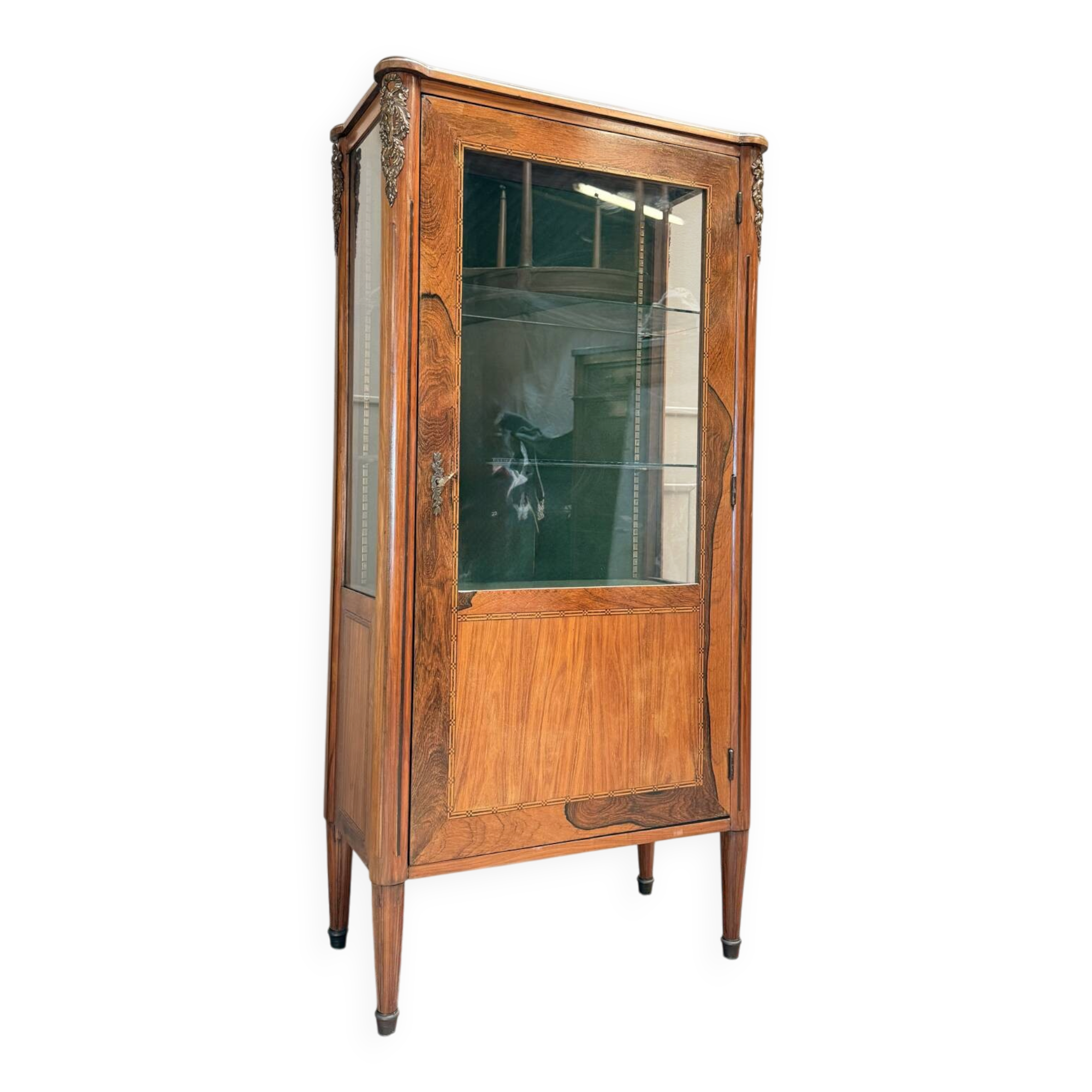 VITRINE EN PALISSANDRE DE STYLE LOUIS XVI XIX EME SIÈCLE  