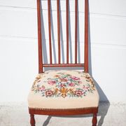 Wooden nurse chair with upholstery seat