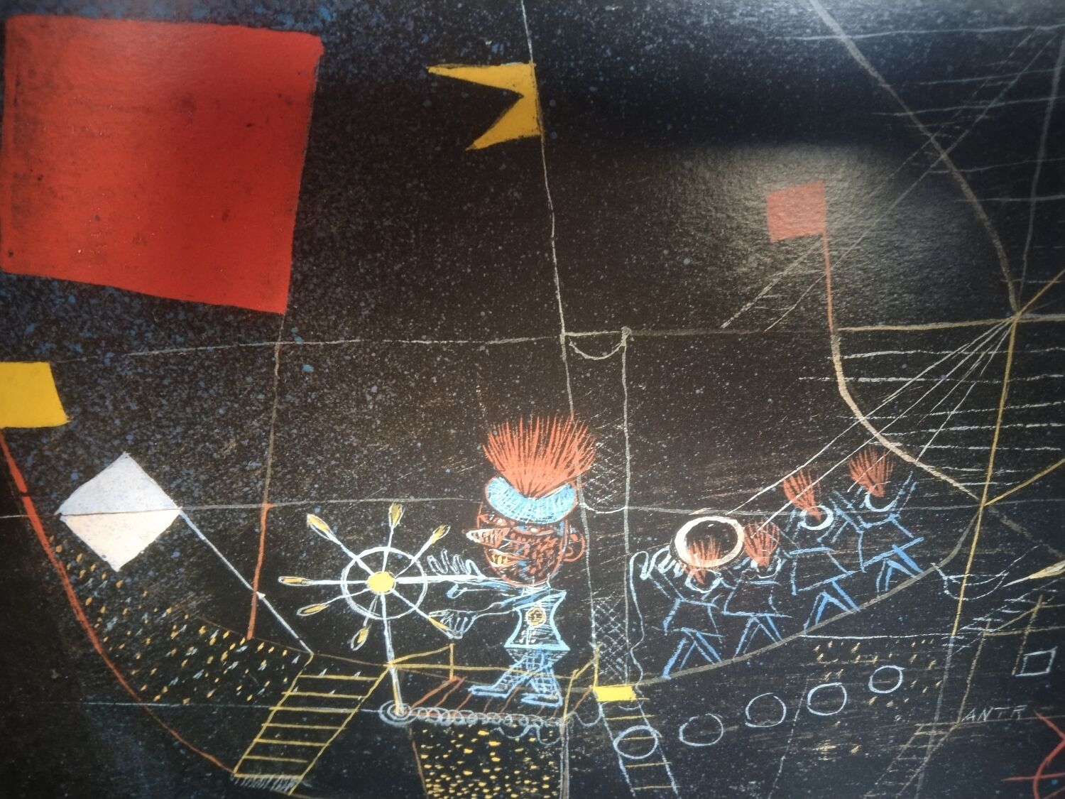 Affiche paul klee abenteurer-schiff 1927