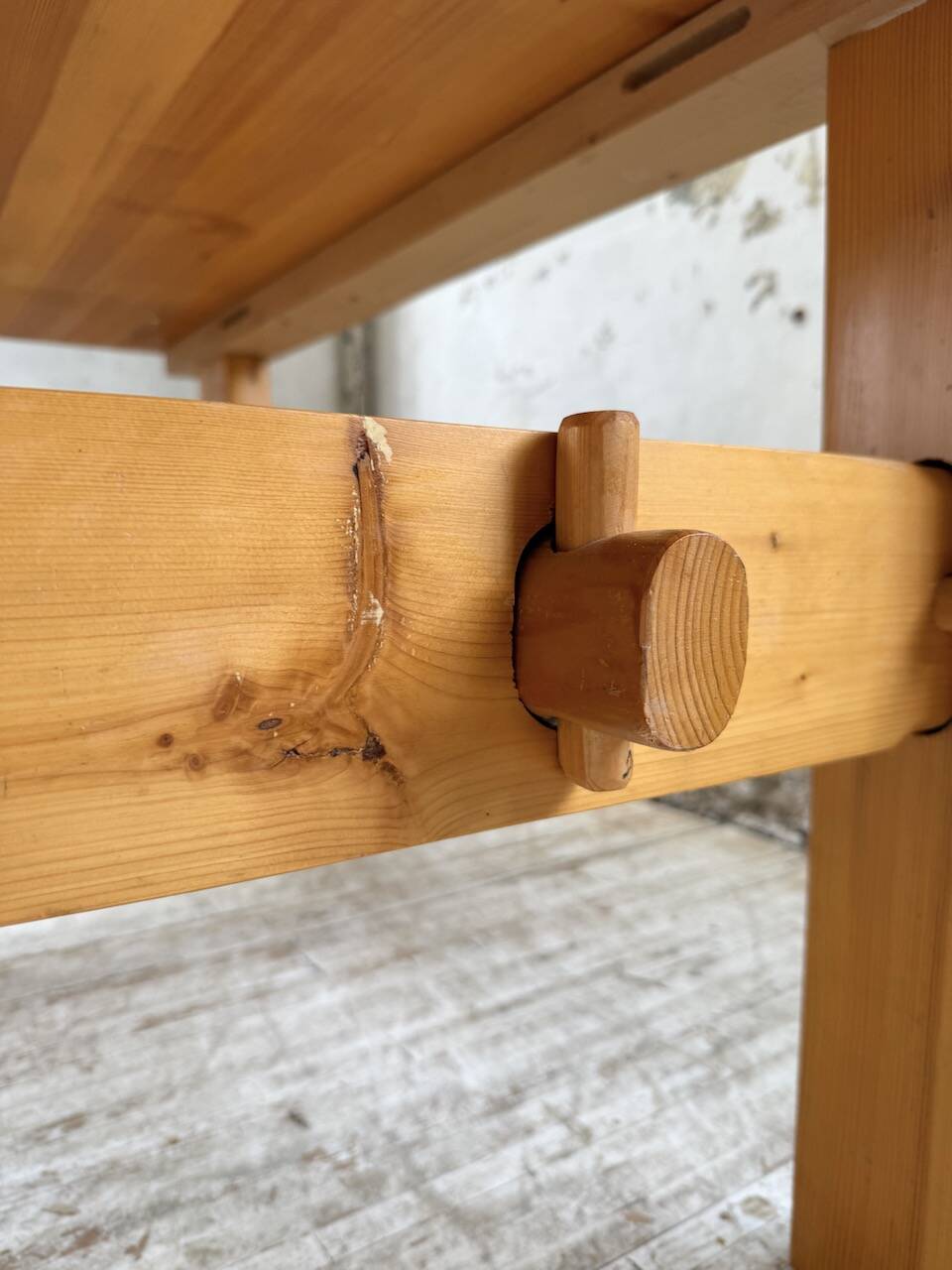 Farmhouse table, mountain furniture from the 50s