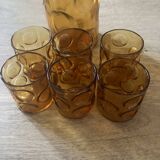 Amber carafe + glasses