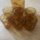 Amber carafe + glasses