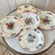 Set of 5 flat plates mismatched Digoin Sarreguemines and Saint-Amand 60s