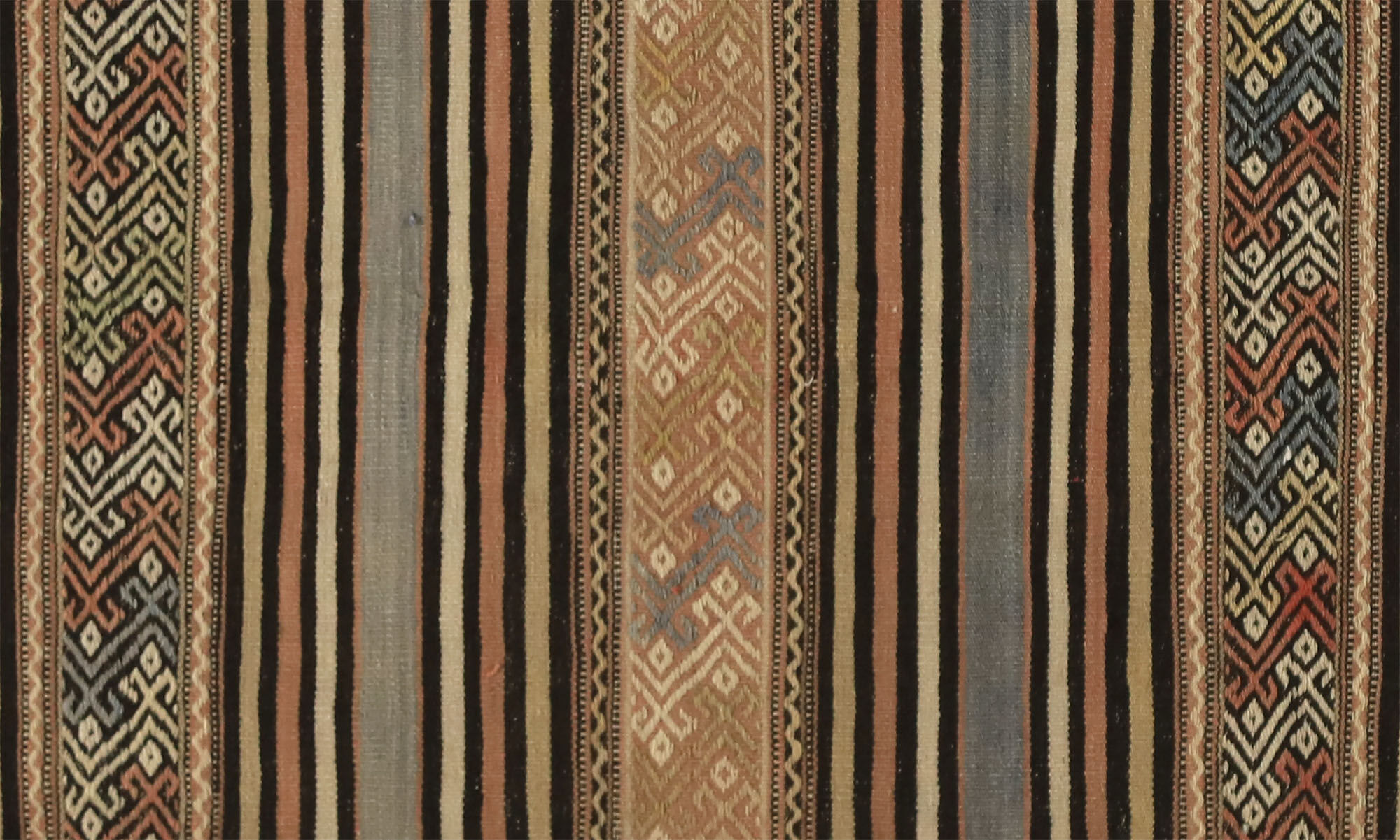 Anatolian handmade kilim rug 230 cm x 138 cm