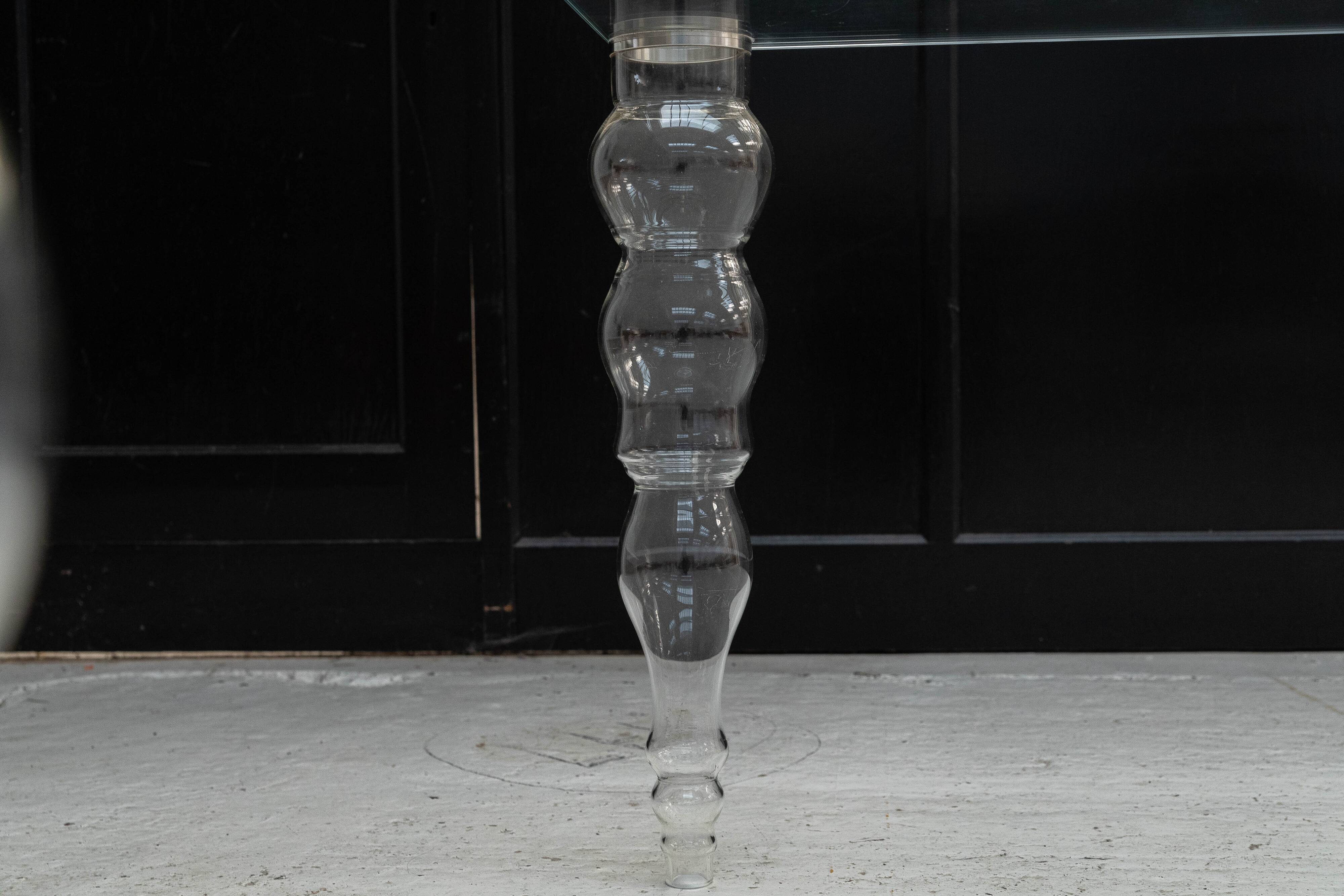 Table à manger en verre par Piero Lissoni pour Glas Italia, années 1970