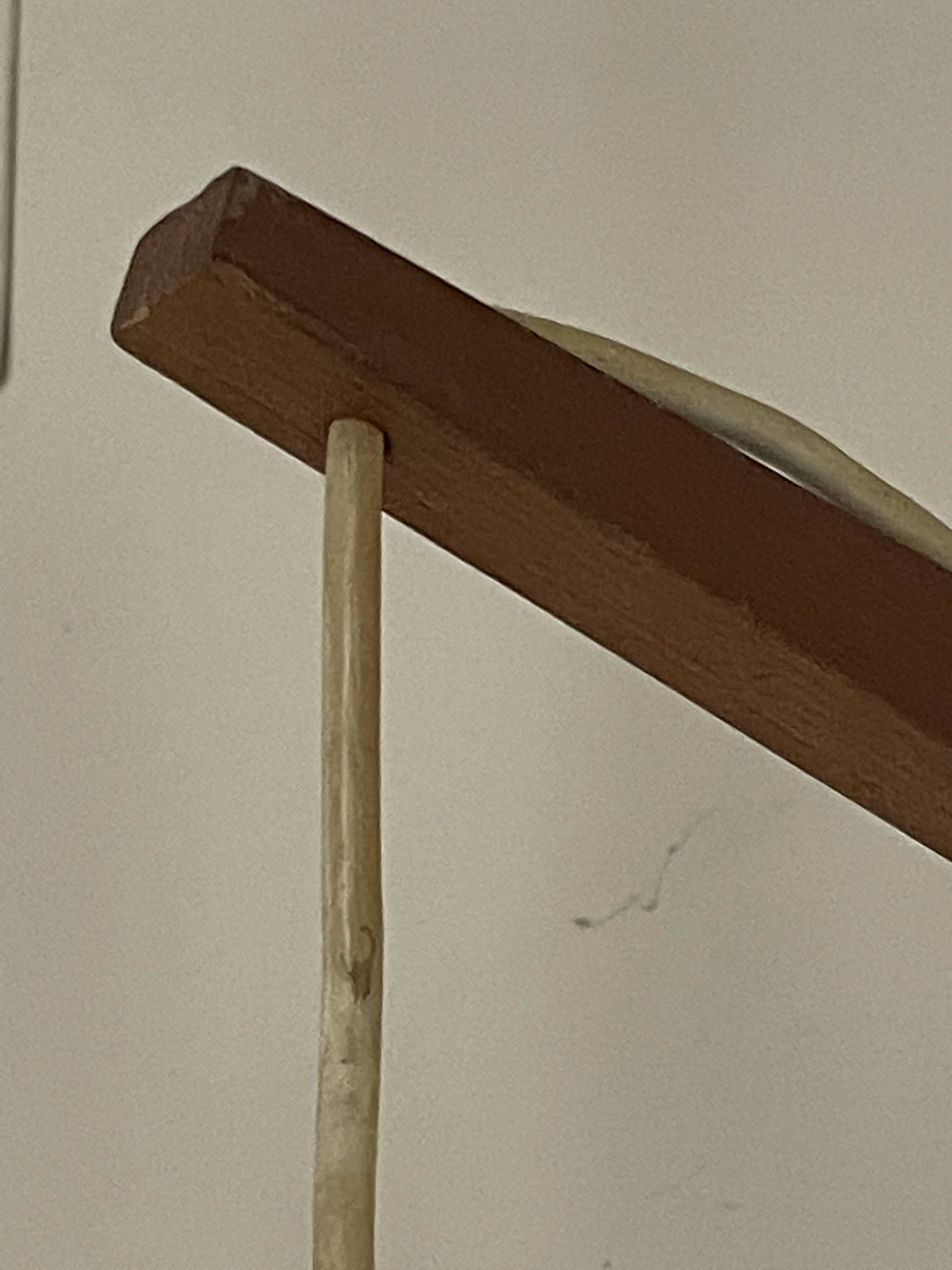 Rare teak and sisal wall lamp from the 1960s, attributed to Lotte Bostlund.