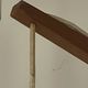 Rare teak and sisal wall lamp from the 1960s, attributed to Lotte Bostlund.