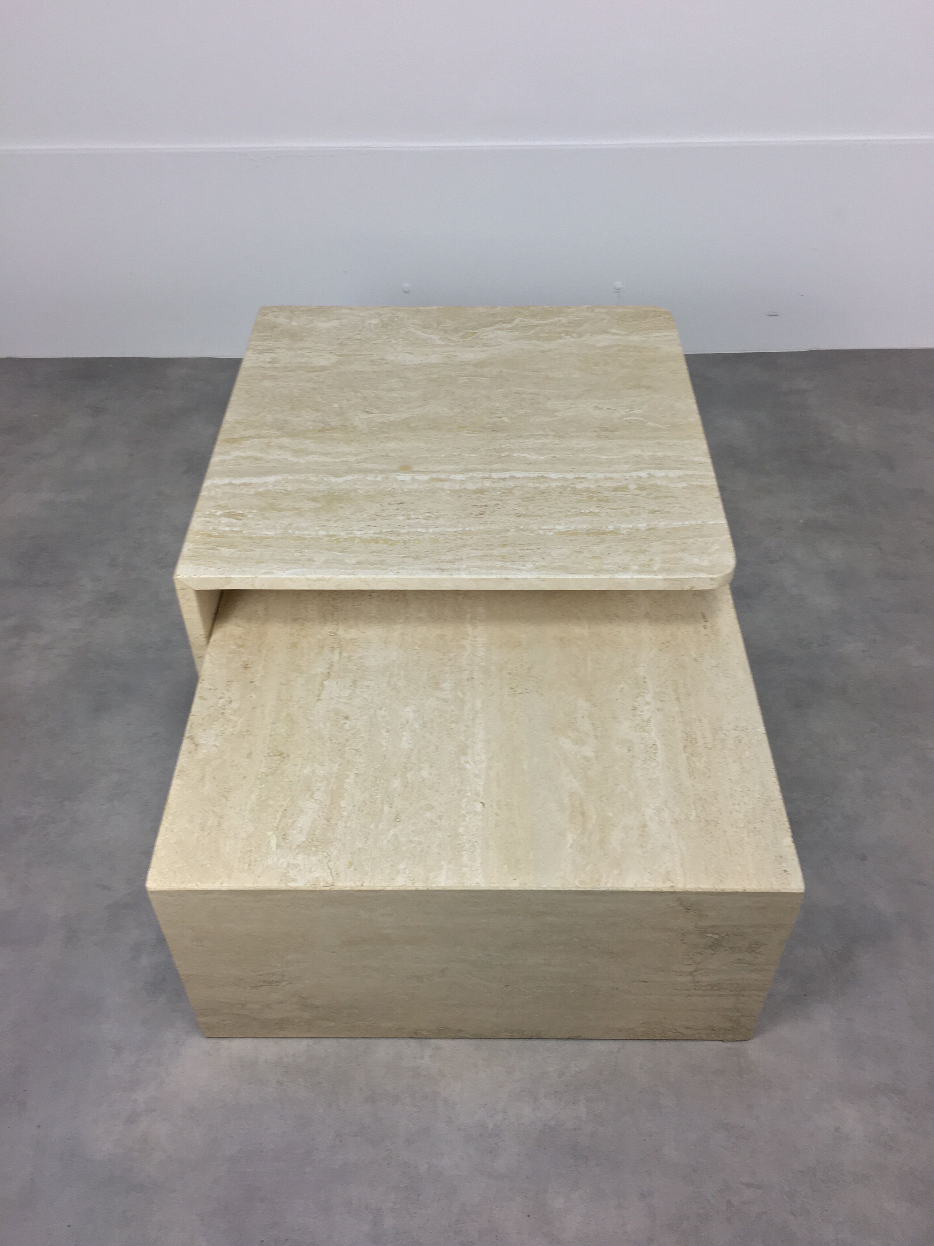 Travertine coffee table set, sofa tips