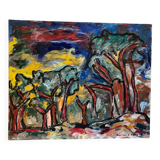 Forest landscape signed 1968