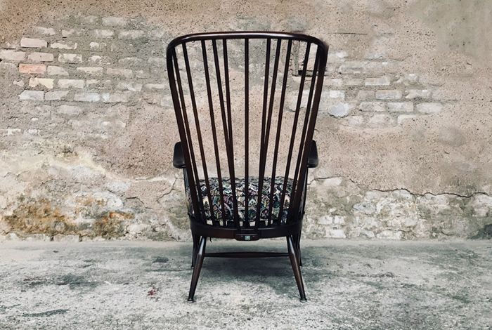 Fauteuil en orme Ercol Windsor 1956 Luciano Ercolani
