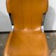 Lot 4 Italian chairs, Cidue camel leather and chrome 1970