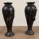 Pair of bronze vases with a black patina