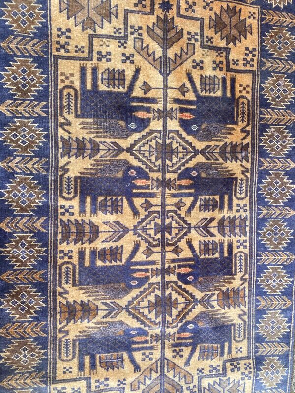 Vintage carpet Belutch 87x148 cm